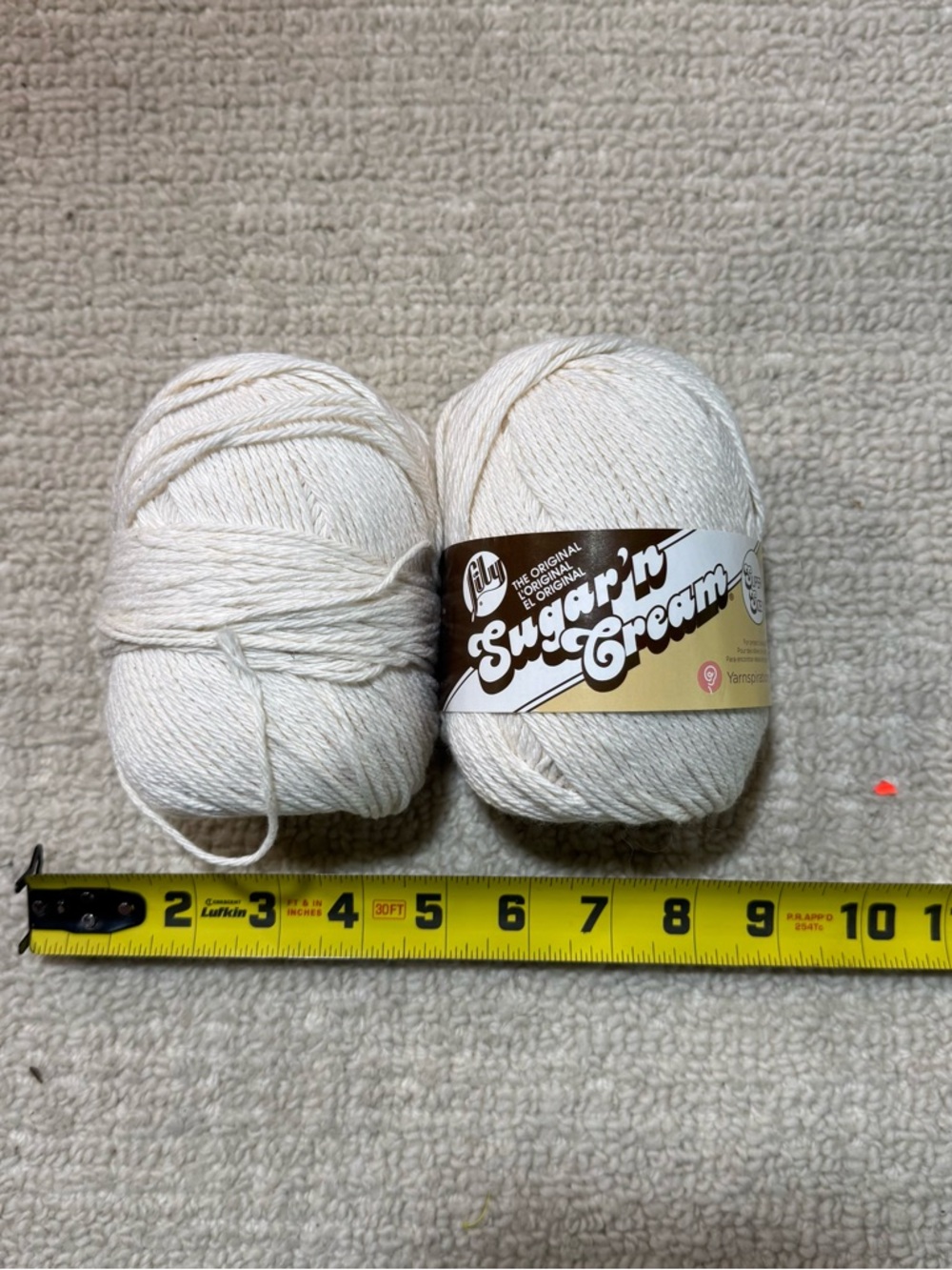 Sugar'n Cream Natural Cotton Yarn - Ecru 102018